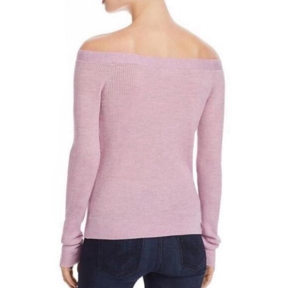 Frame Revolve Off the Shoulder Lilac Cardigan Sweater Size Medium New MSRP 280 - Picture 2 of 8